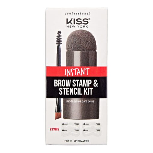 KISS NEW YORK PROFESSIONAL Instant Brow Stamp & Stencil Kit Black Brown